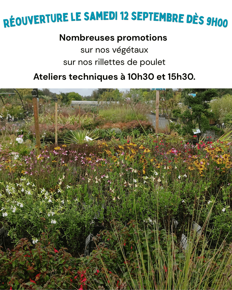 réouverture le samedi 12 septembre