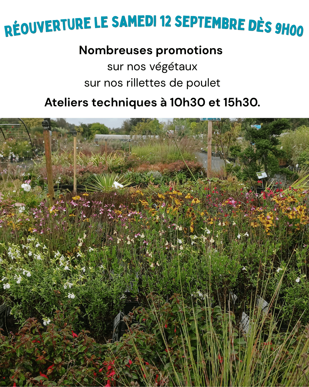réouverture le samedi 12 septembre